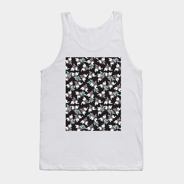 Happy Bunnies and Floral Graden Pattern Tank Top by FlinArt